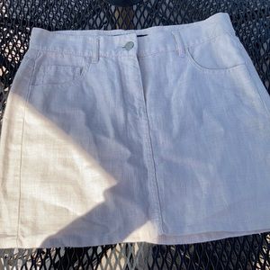Worn linen tan French connection mini skirt